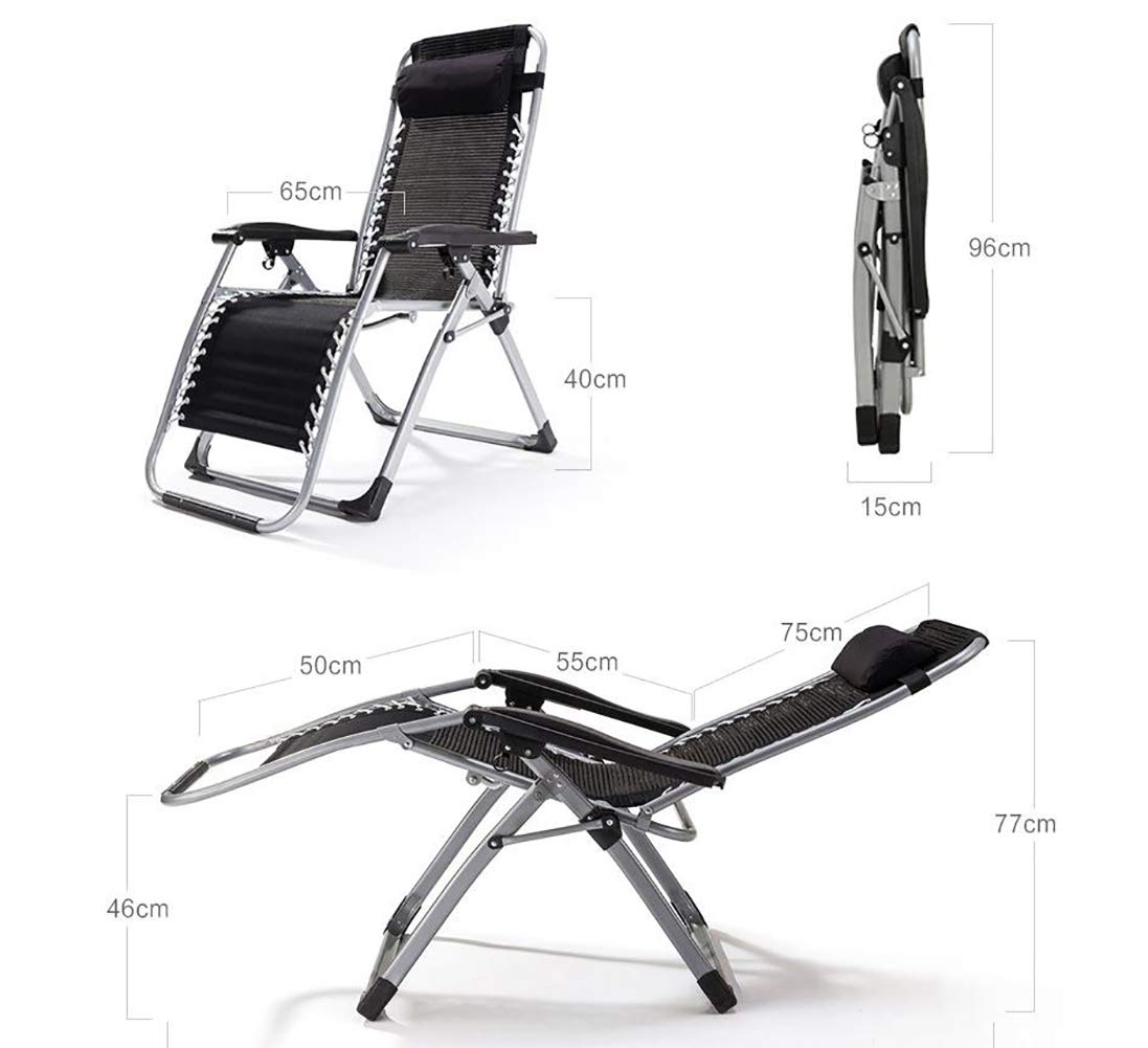 Sedia Pieghevole, Sedia da Lavoro Portatile Reclinabile per Il Tempo Libero Letto Pieghevole per Ufficio Letto Singolo Sedia per Tempo Libero All'aperto Sedia da Spiaggia