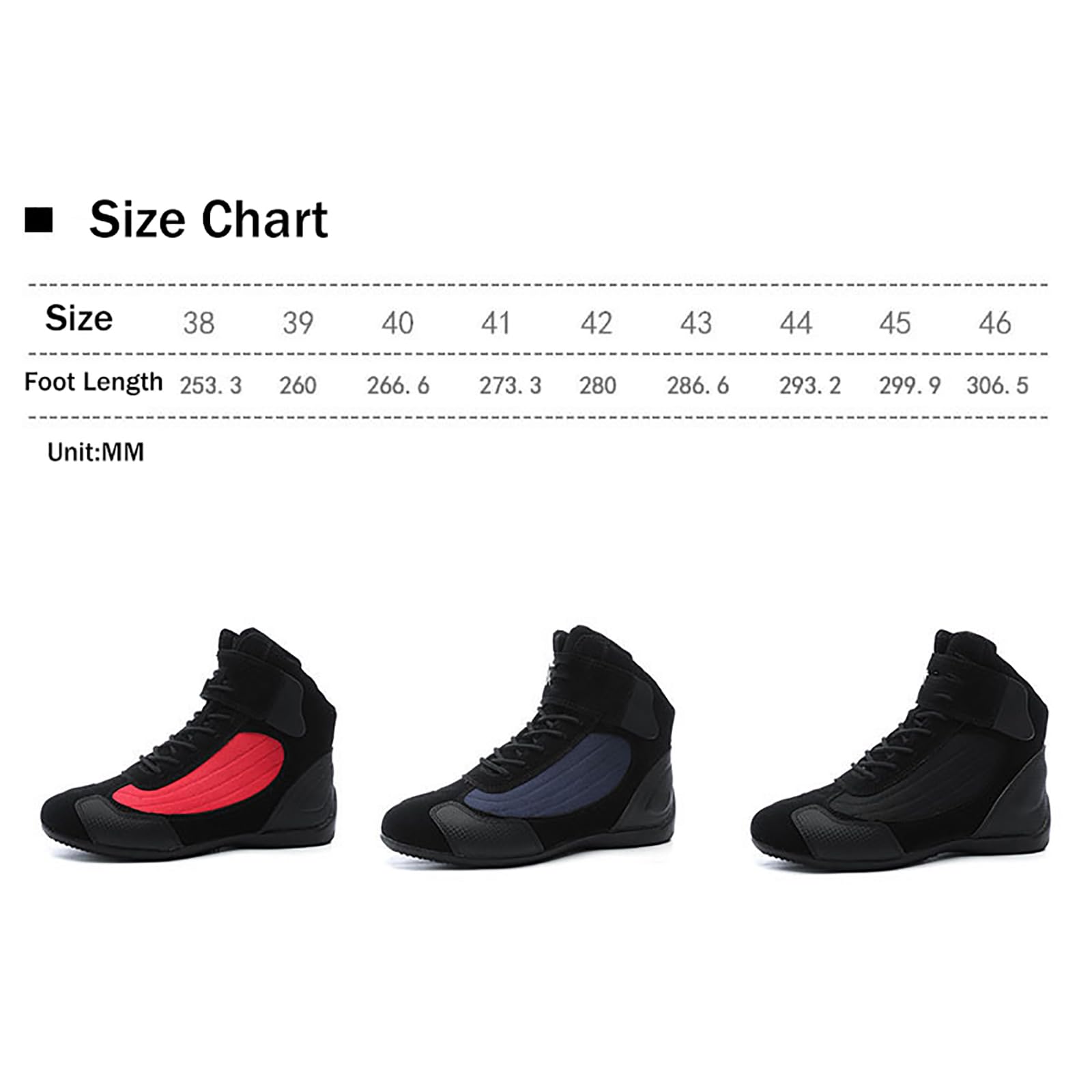 Chaussures De Moto De Rue (38-46), Bottes Tendance Décontractées/Moto, Antidérapantes + Respirantes, Bottes D'extérieur/randonnée/Anti-Collision pour Homme Femme,41,Black