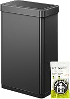 Vista 20 de EKO Nova - Basurero con sensor de 21 galones/80 litros de acero inoxidable, rectangular, sin contacto, con sensor de movimiento, color metálico mate