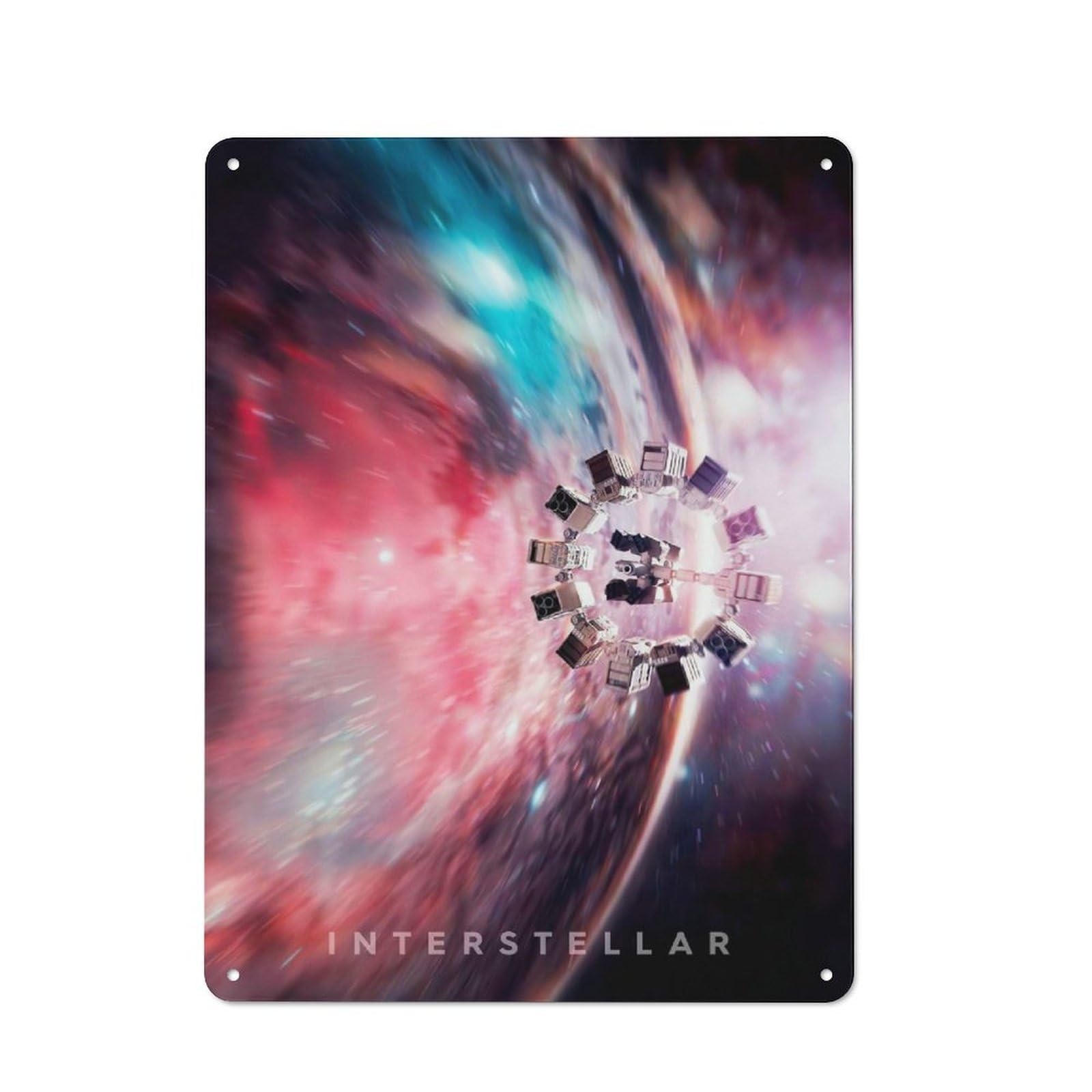 Metal Wall Plaque with Interstellar Movie Design 40x30cm, Retro Room Wall Plaque for Home, Shop, Pub Or Studio Wall