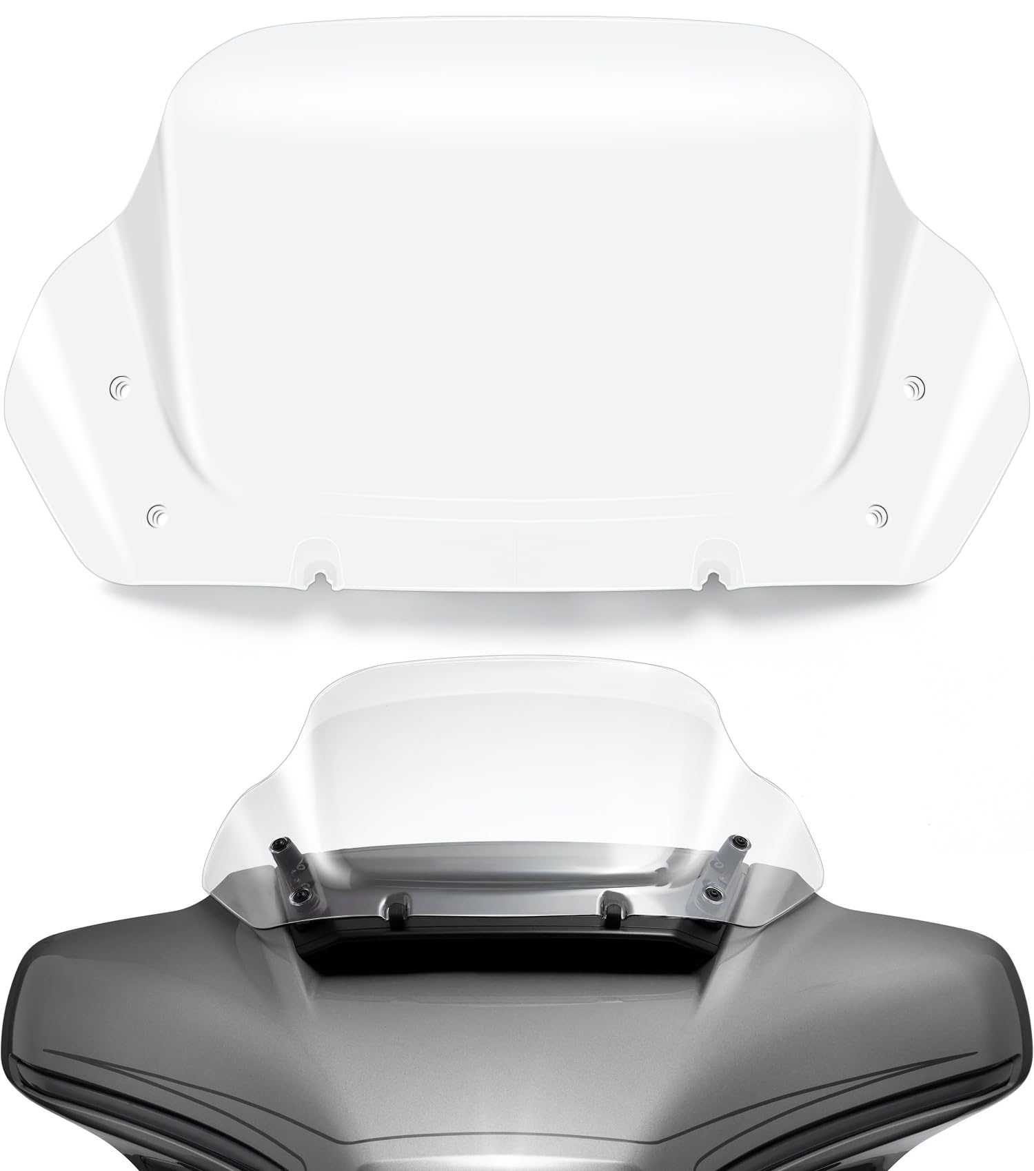 Photo 1 of 10" Wave Windshield Windscreen Wind Splitter fits for Harley Davidson CVO Street Glide FLHXSE 2023-up, Street Glide FLHX 2024-up, FLHXU 2025-up (Clear)