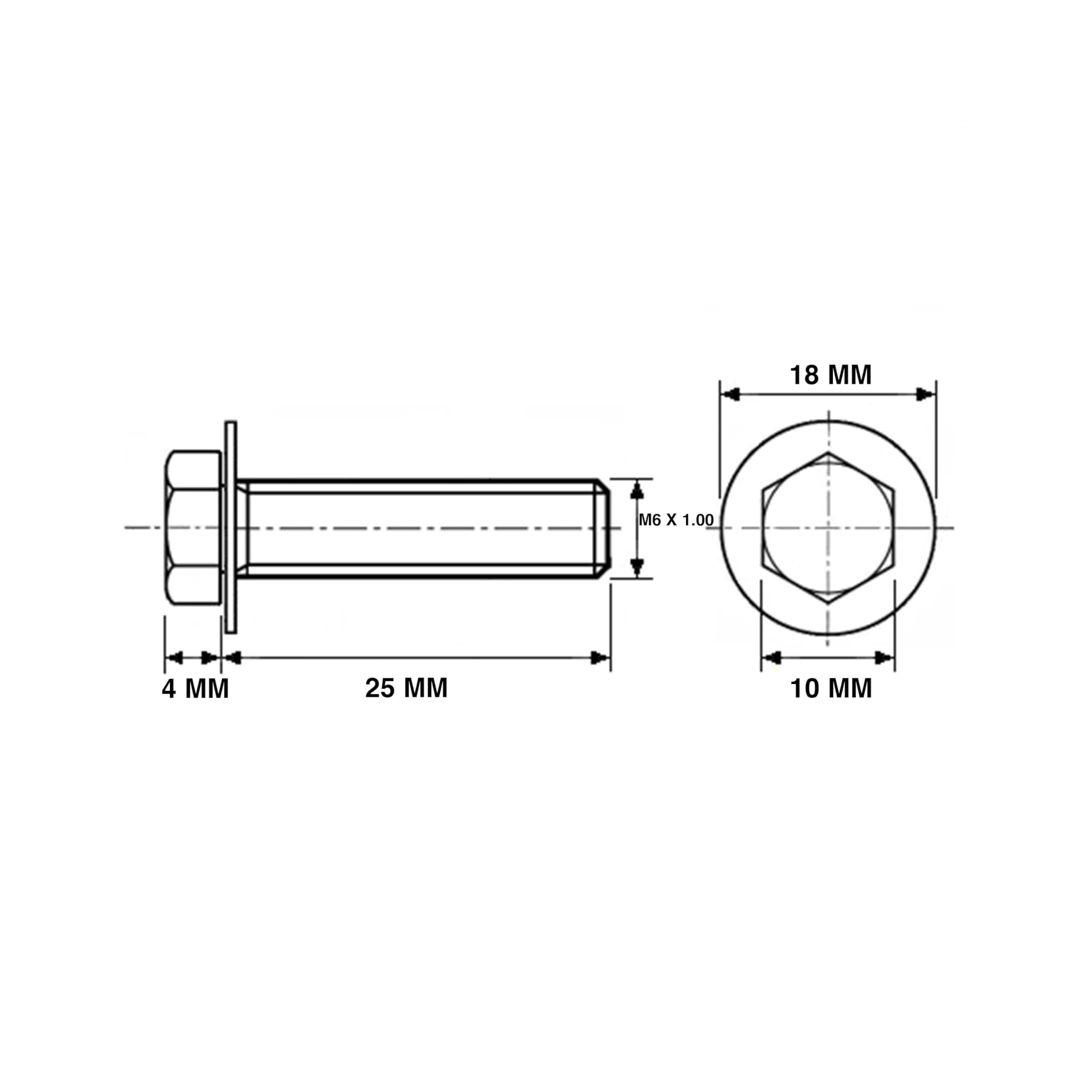Restagraf - Vis Hexagonale Spéciales Carrosserie - Fixation Carrosserie et Pièces Mécaniques - Acier XC60 - M6-1.00 x 25 mm - Réf. 42726 - Boîte de 50