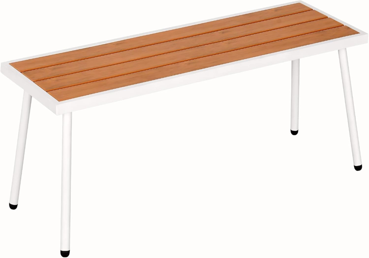 Amazon.com: YITAHOME Outdoor Faux Wood Bench, Weatherproof Patio Bench with Slatted for 3 ...