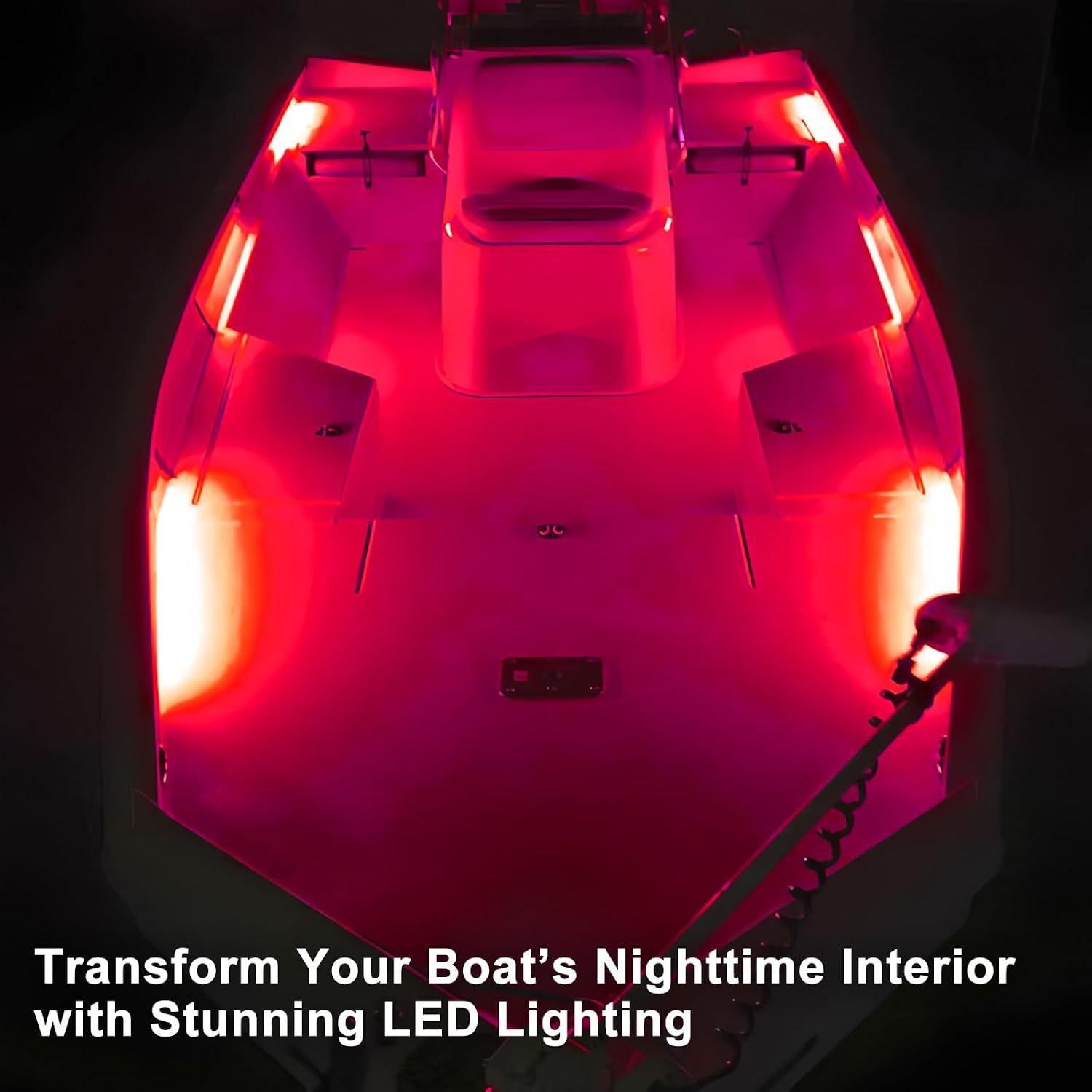 Boat LED Boat Navigation Light, IP67 Waterproof Night Fishing Lights, Adhesive Or Screws Install Boat Deck Light, Interior Lights, Red image 5