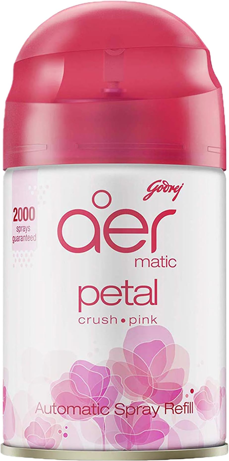Godrej aer Matic, Automatic Air Freshener Refill Pack for Room, Home - Petal Crush Pink (225 ml), Fghkarpox010