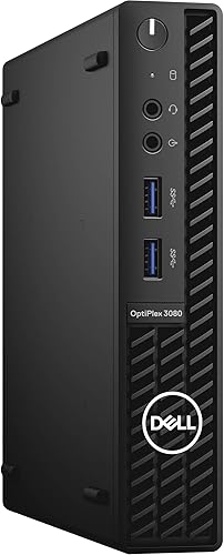 Dell OptiPlex 3080 - Escritorio negro empresarial con factor de forma micro (Intel i5-10500T de 6 núcleos, 8 GB de RAM, 256 GB PCIe SSD, Intel UHD