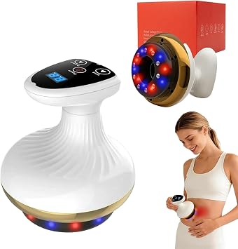 4-in-1 Electric Gua Sha Massager, 9-Level Suction & Heat Therapy, Vacuum Cupping Massage Tool for Cellulite Reduction, Body Contouring,Home Use