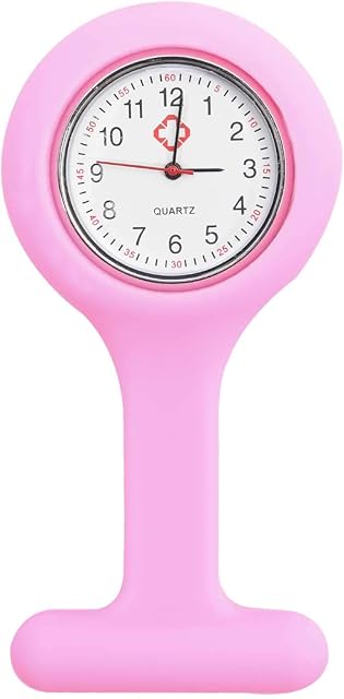 TRIXES Nurses Pink Gel Silicone Plastic Fob Watch, Plastic Fob Watch, NHS, Nurse Watch, Fob Watch, Nurse Gift, Nurse Fob Watch