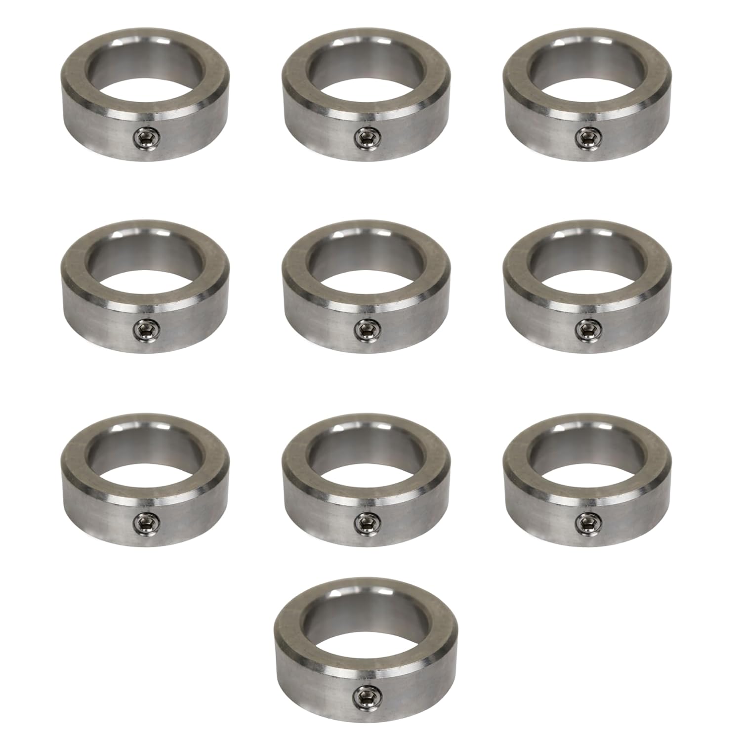 Jeremywell 1-1/2 Bore Stainless Steel Set Screw Shaft Collar OD 4-1/4 Width 3/4 (10 PCS)