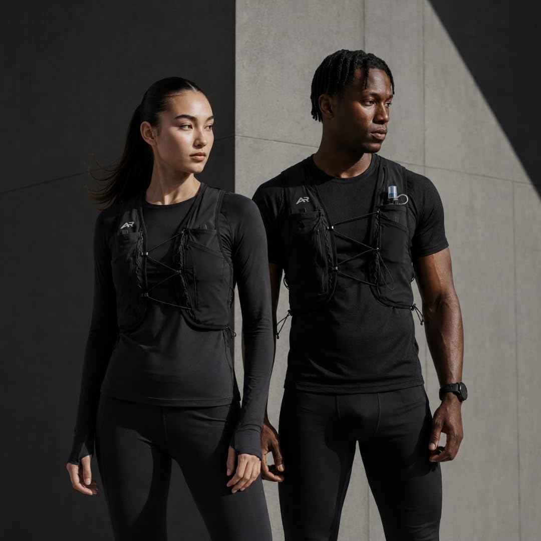 AeroRun® Laufweste für Damen & Herren Ultraleicht mit Trinkflasche | verstellbare Trinkweste 500 ml | Laufrucksack & Trinkrucksack zum Laufen | Running Vest Joggen & Trailrunning