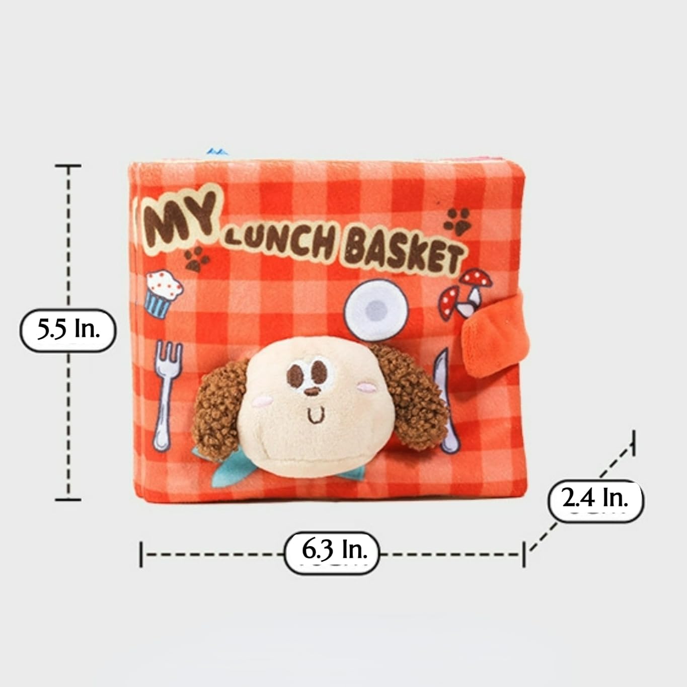 Dog Snuffle Sound Book Crinkle Hide Treat Puzzle (Lunch time) image 2