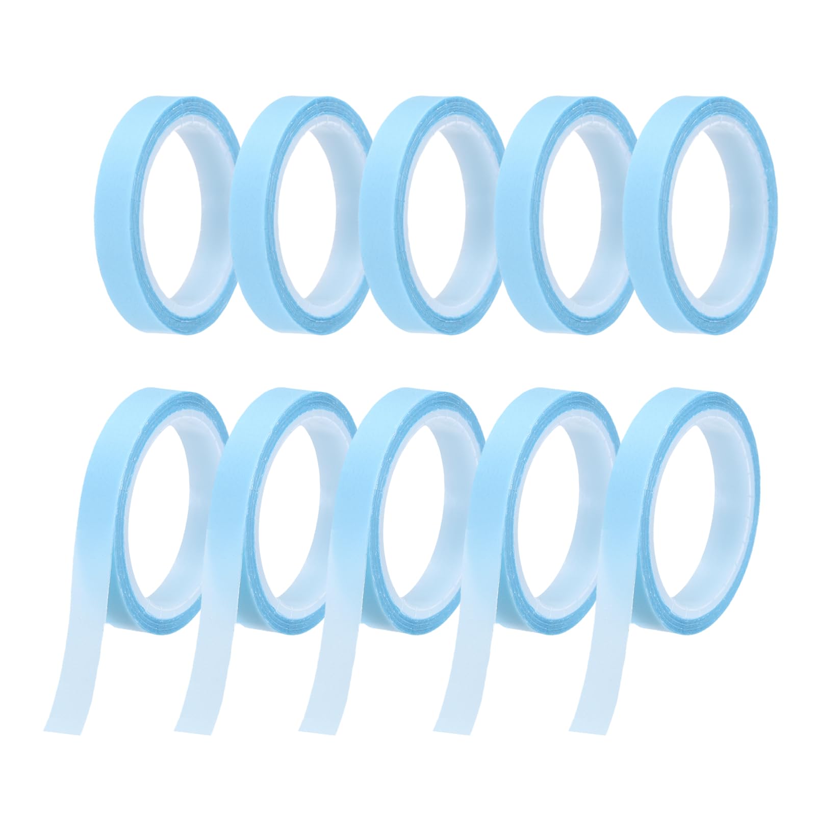 PATIKIL 10Rolls Highlighter Tapes, 5M x 6mm Transparent Marking Sticker Removable Clear Color Tapes Office Class Supplies for Teacher Book Reading Home Morandi Blue