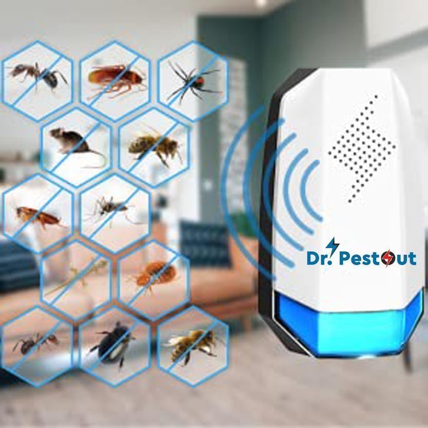 Image of Go Well Ultrasonic Electric Pest Repellent Machine to Repel Mosquito, Lizard, Rat, Cockroach, Home Pest for Reject Ants for Reject Insect Mosquito Killer (PACK OF 4)