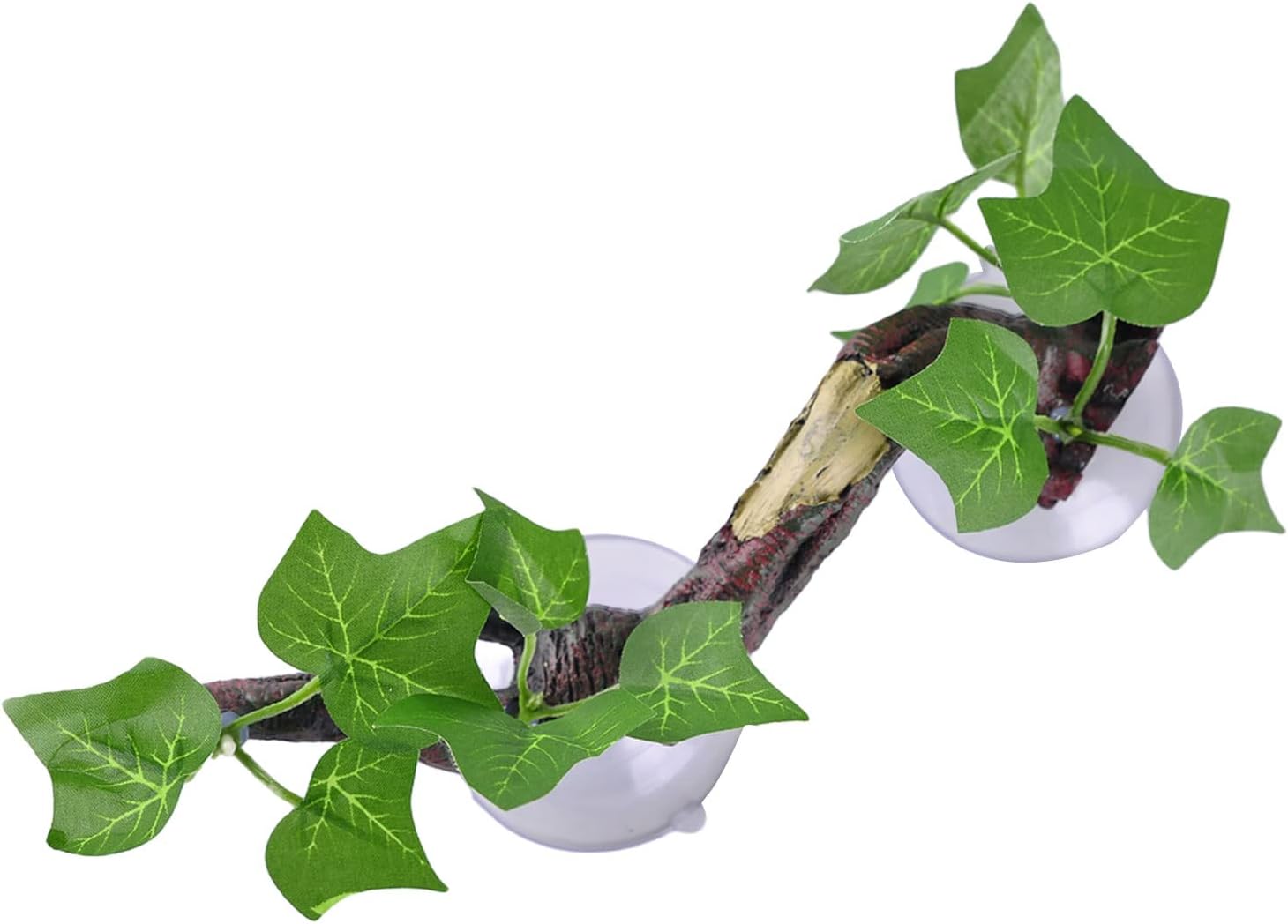 IBWell Resin Reptile Corner Branch Terrarium Plant Decoration with Suction Cup for Amphibian Lizard Snake Climbing Ornament vine branch