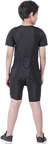 Miniatura 4 de TUOY Camisas protectoras acolchadas para niños y jóvenes, camisas de compresión acolchadas para fútbol, paintball, béisbol