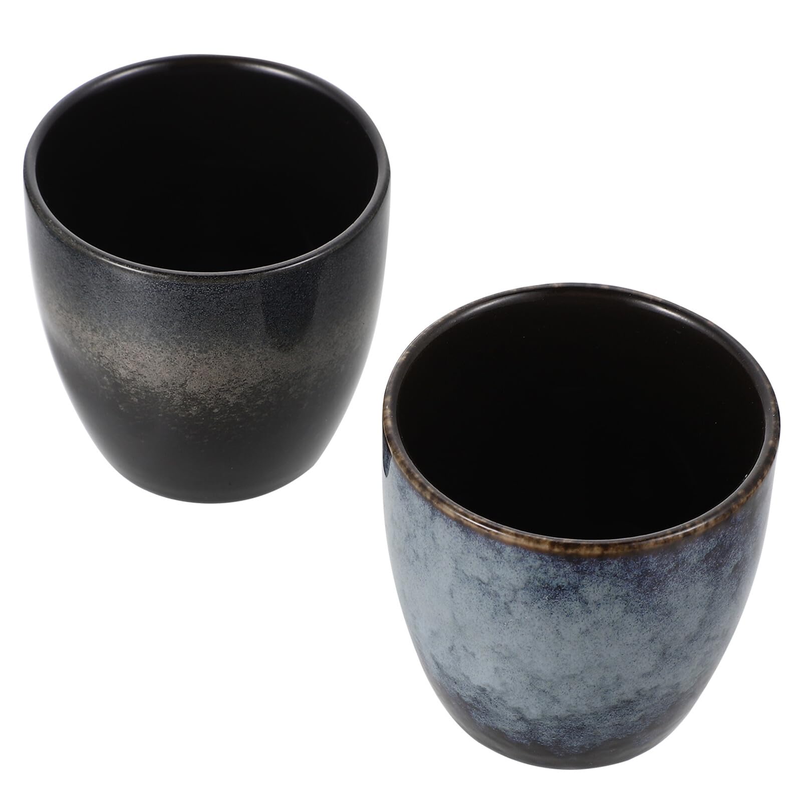Tasses à thé en céramique rétro lot de 2 mugs japonais 350 ml sans odeur pour maison