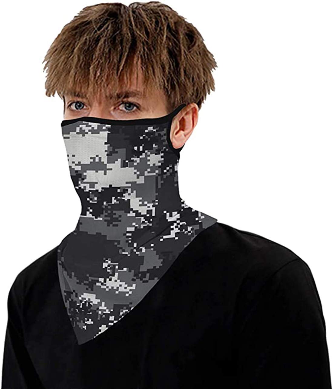 Unisex Bandana Half Face Mask Sports Scarf Neck Gaiters Breathable Washable Riding Motorcycle Headwear for Dust Cover UV Protection - Women & Men
