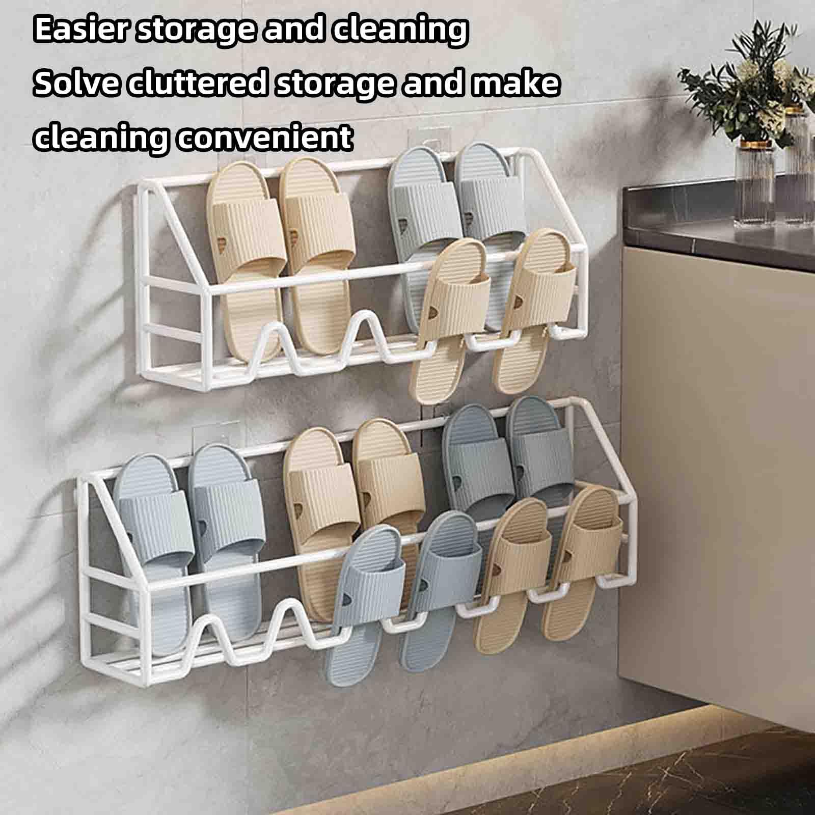 rangement chaussure etagere porte chaussures entree (White,59x10x19cm)