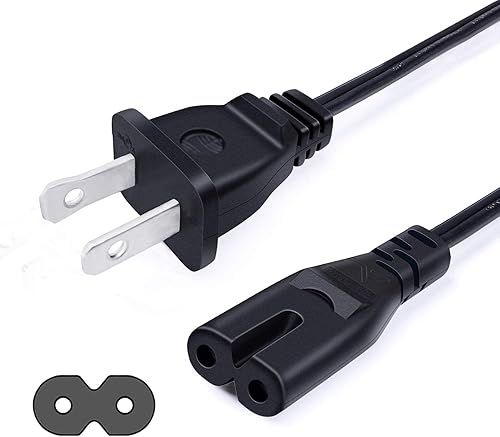 Miniatura 5 de Cable de alimentación de TV AC de 8 pies para TCL Roku Samsung LG Haier Sony Insignia Jvc Sharp Toshiba Vizio Hisense Ultra HD Smart LCD TV