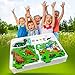 Perfect Life Idea Dinosaur Vehicle Puzzle Track Play Set - Battery Operated Toy Themed Style Vehicle Runs on Interchangeable Puzzle Tracks - Make up to 50 Track Combinations