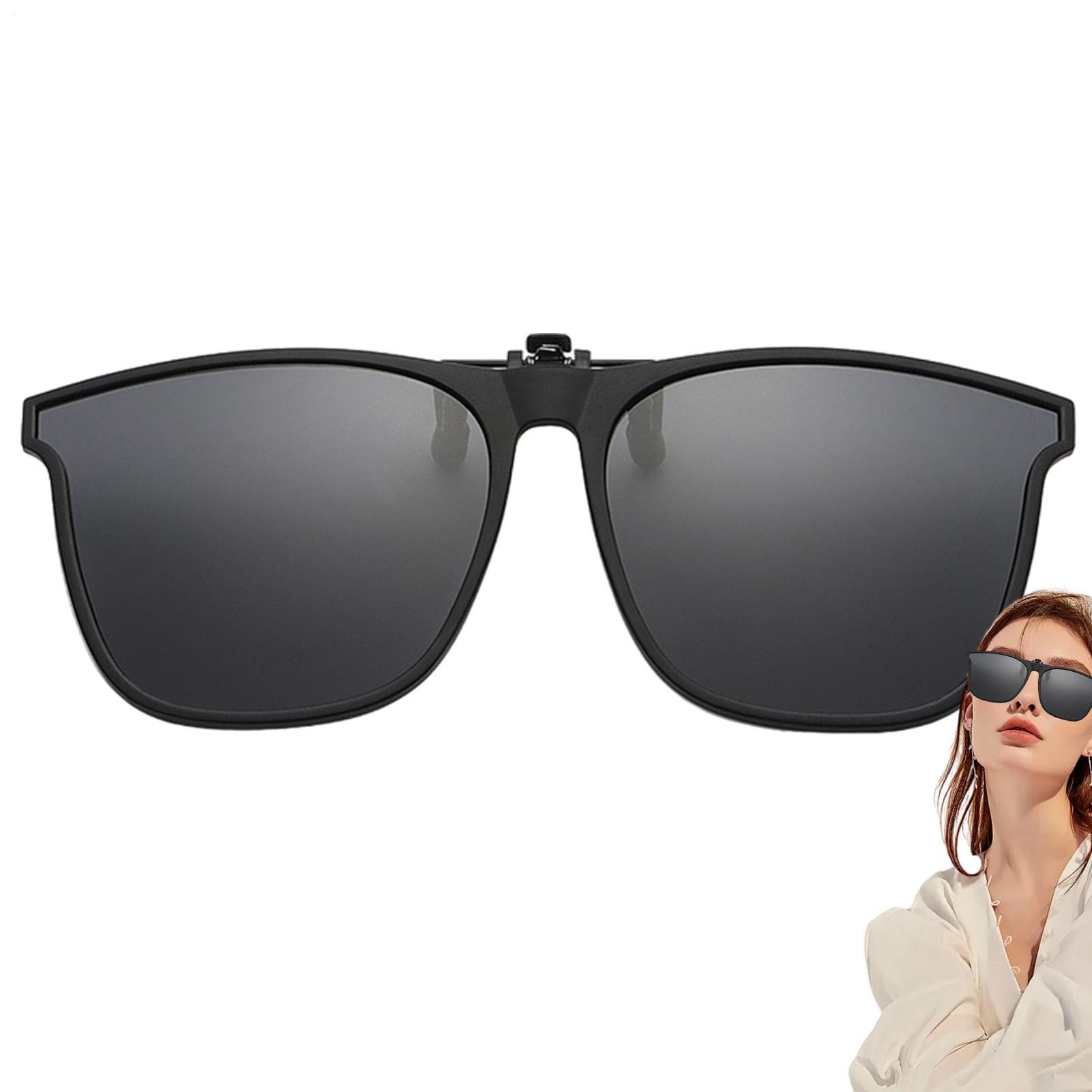 Lunettes Polarisées Rabattables À Clipser Protection UV Pour Pêche Conduite Voyages