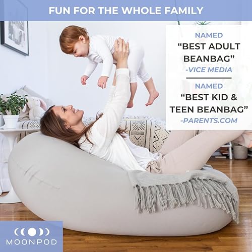 Miniatura 4 de The Moon Pod Bean Bag Chair - Large, Modern Beanbag for Adults, Kids and Teens. Washable Stretch Cover Filled with Thousands of High Density