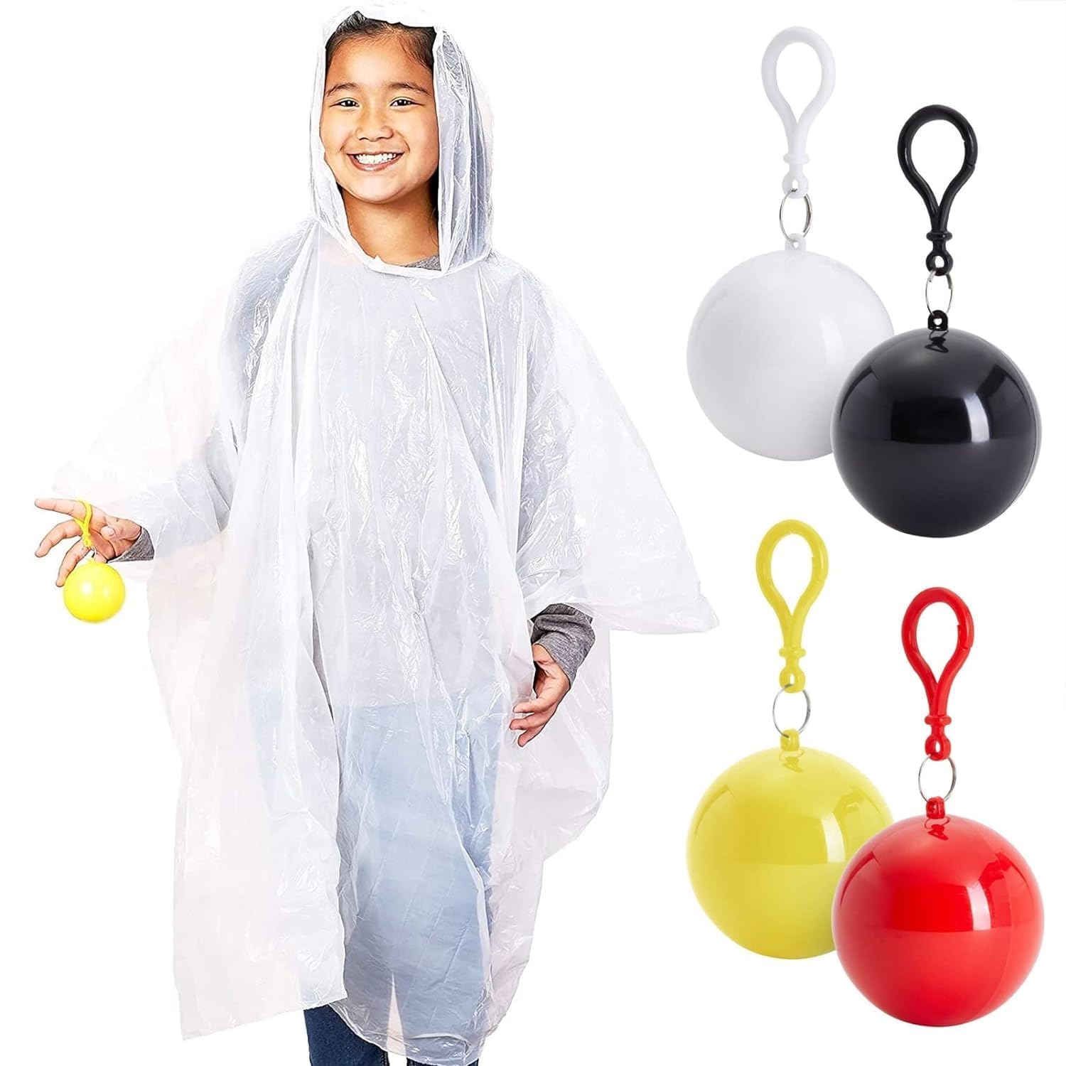 Pvc Disposable Emergency Ball Knee Length Raincoat For Traveling And Outdoor Activities/For Men And Women - Free Size (Multicolor) Pc1-image-36