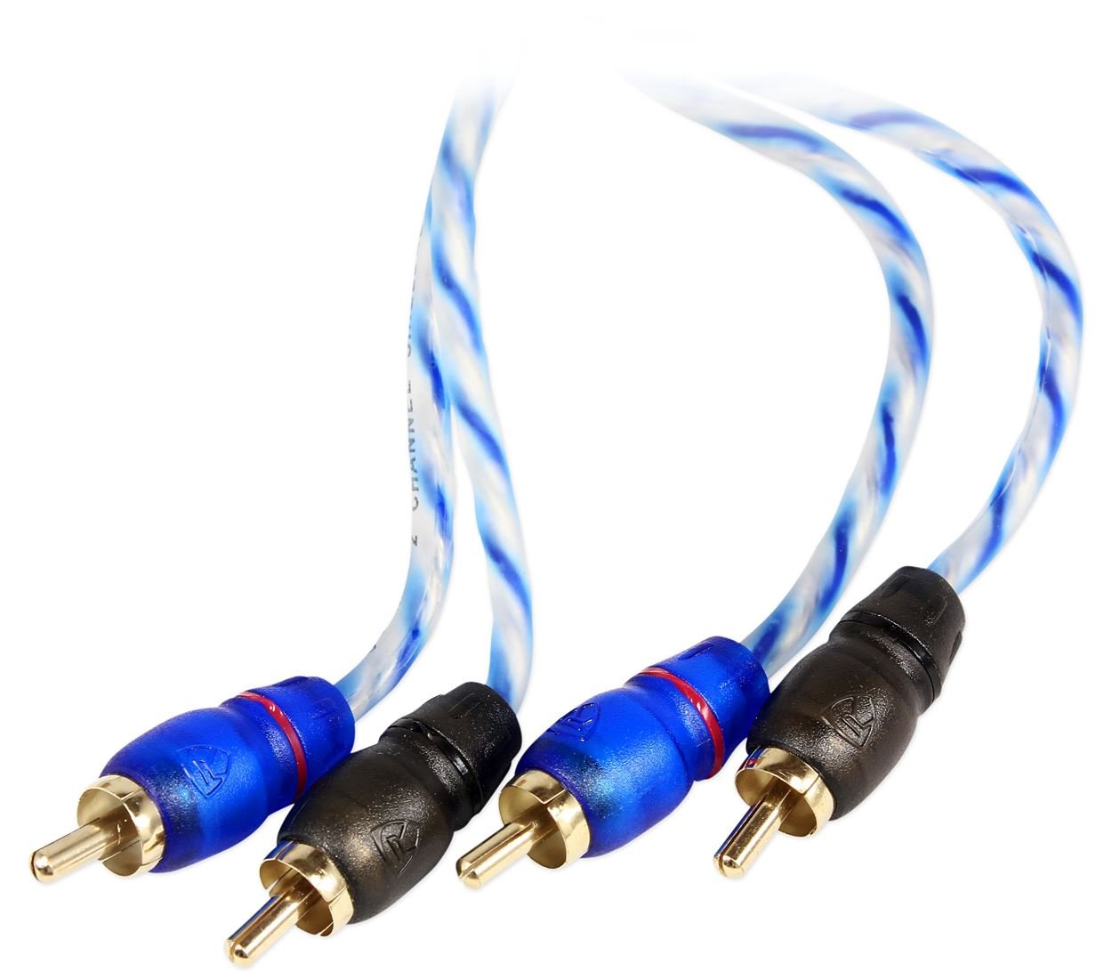 Rockville RTR172 17 Foot 2 Channel RCA Cable 100% Copper, Twisted Pair, Split Pin, Dual Shielding, for Home Audio, DJ, and Car Audio Setups