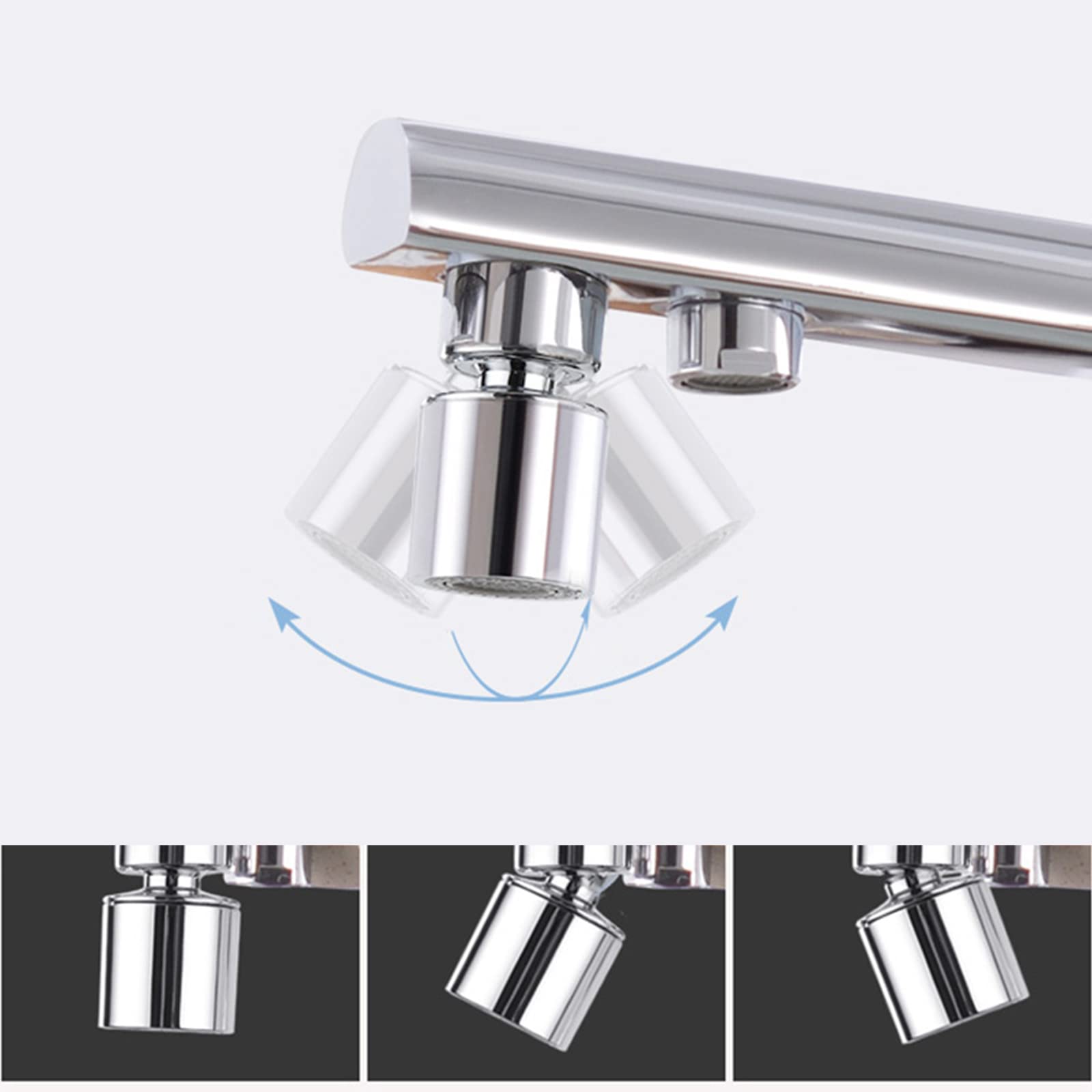 Robinet d'évier de Cuisine à Filtre à 3 Voies avec Bec pivotant pour Eau Potable Pure 3 en 1 mitigeur de Cuisine avec Sortie d'eau filtrée chromée monomode