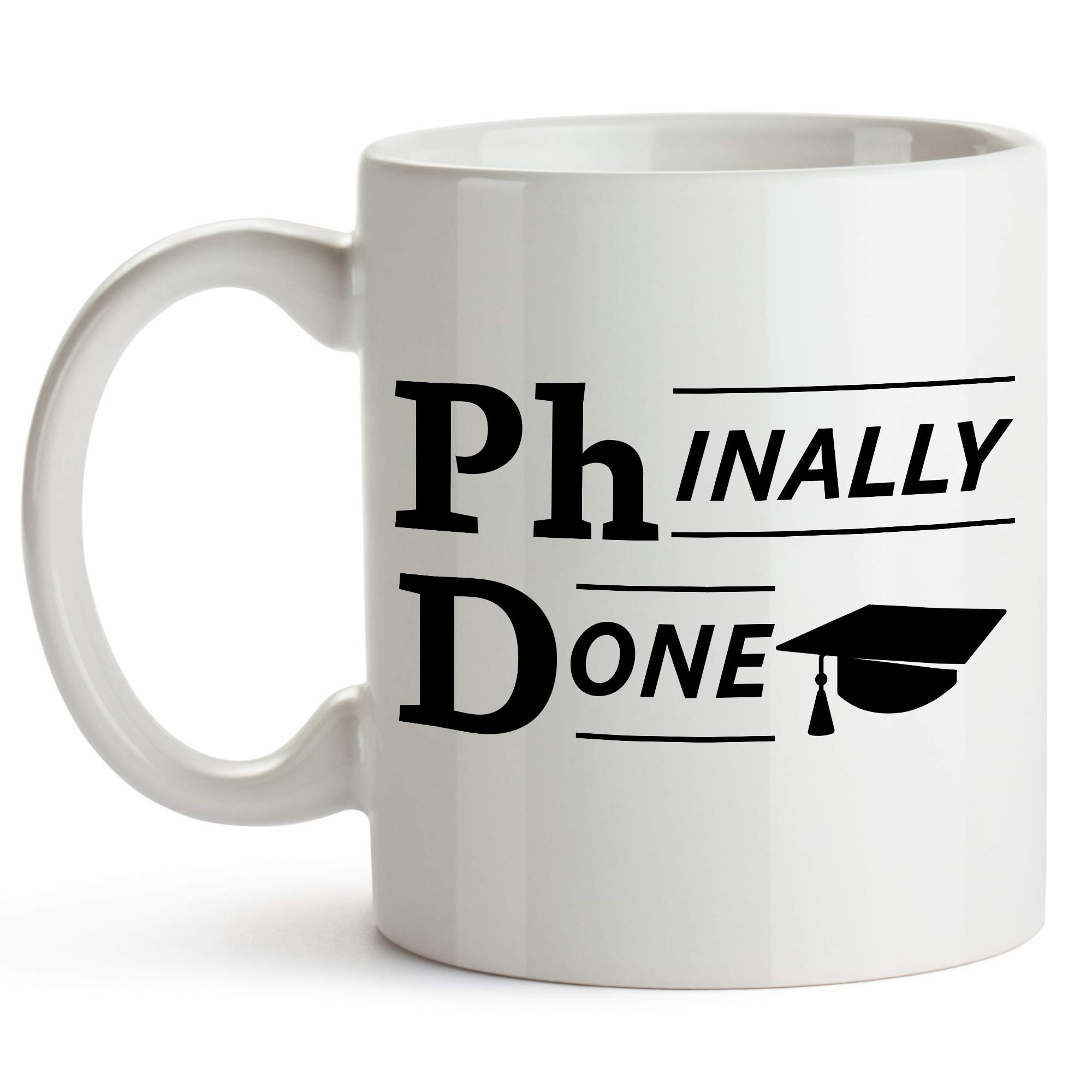 YouNique DesignsPhinally Done Coffee Mug, 11 Ounces, PhD Gifts for PhD graduates, Funny PhD Mug, Doctorate Graduation (White)