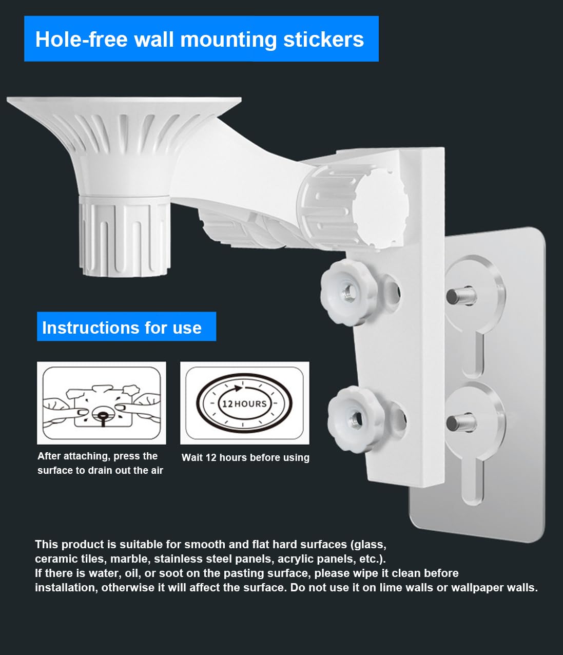 Supporto Da Parete Per Baby Monitor - Compatibile Con TP-Link Tapo, EZVIZ, Reolink, Imou | Montaggio Regolabile 180° - Foto 9