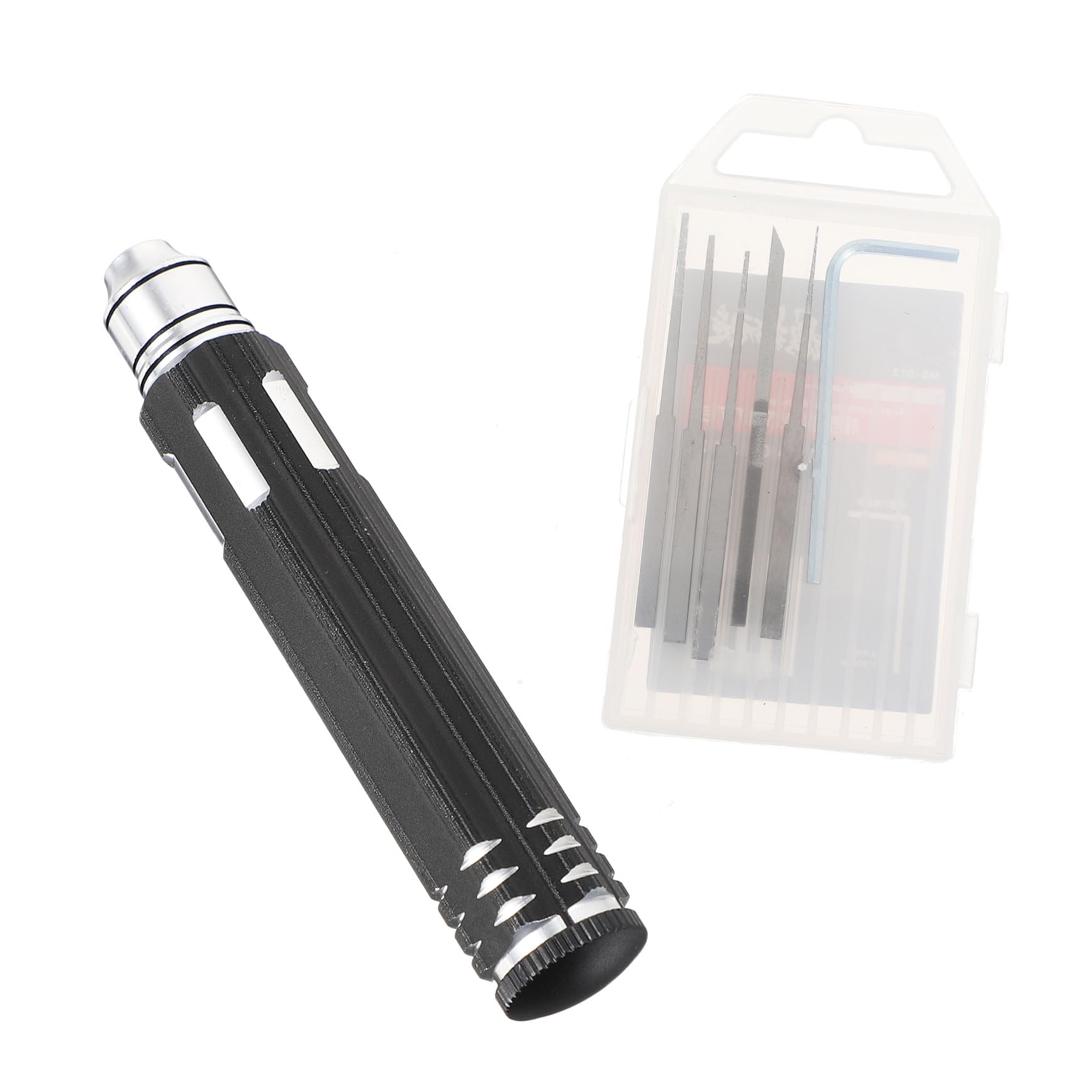 SEWACC Set D’outils de Sculpture de Modèles, Couteaux de Gravure à Lame Interchangeable en Acier au Tungstène, pour Bricolage et Maquettes, 1 Set