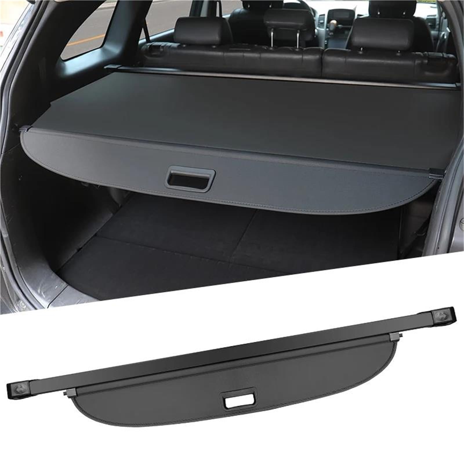 Générique Cache-Bagages Couverture De Coffre Rétractable pour Toyota pour Yaris pour Cross 2023+ Couverture Porte-Colis Bouclier Étanche Confidentialité Couverture Chargement Voiture(Model 02)