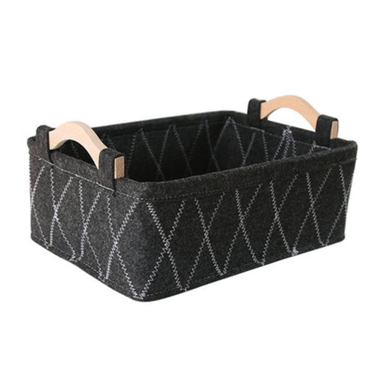 Vaguelly 1Pc Felt Storage Basket Home Organizer for Books and Supplies Stylish Desktop Storage Container for Living Room and Bedroom Organization