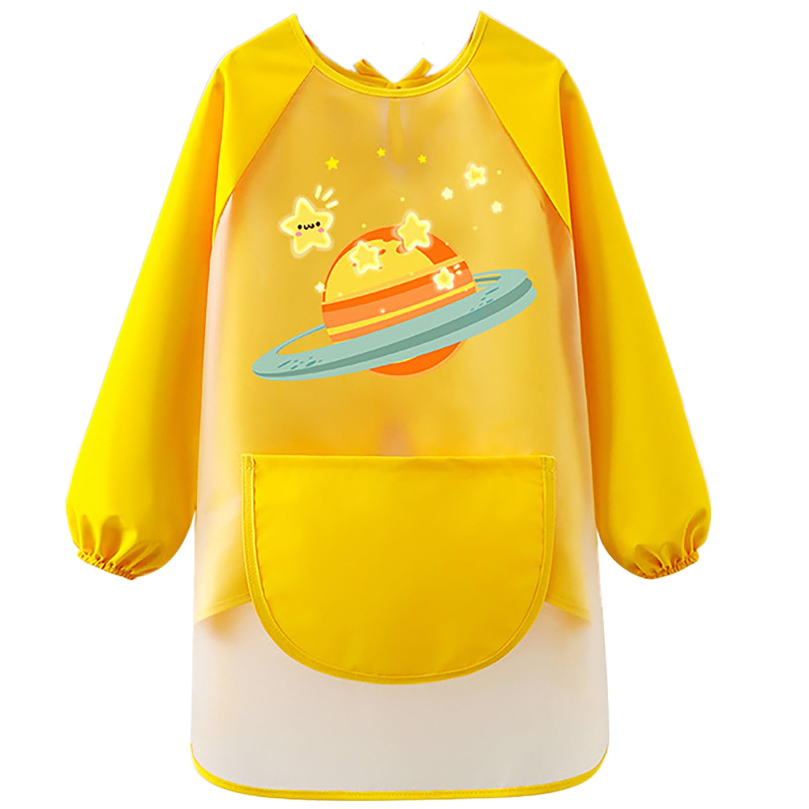 LXOrdora Kids Art Apron Waterproof Smock Long Sleeved Planet M, Fit Height 80-100cm