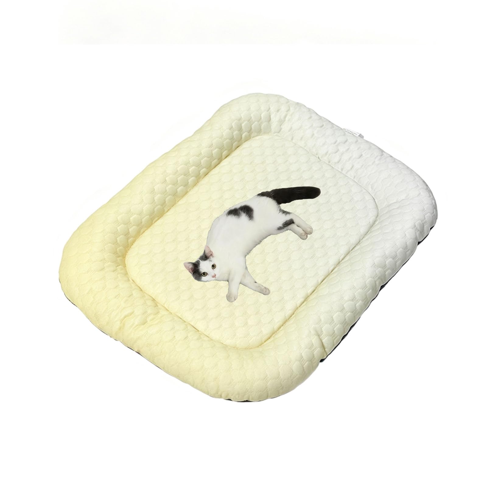 Pet Cooling Mat for Dogs & Cats, Non Gel Cooling Mat for Dogs, Dog Cooling Mats, Portable Bed for Puppies Cats Rabbits Sleeping Kennels Living Room Bedroom (S-Yellow Gradient)