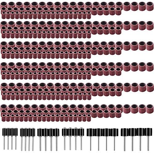 Set Levigatura Per Dremel | 150 Pezzi Con Cilindri Abrasivi E Mandrini | Grana 80 E 120 - Foto 5