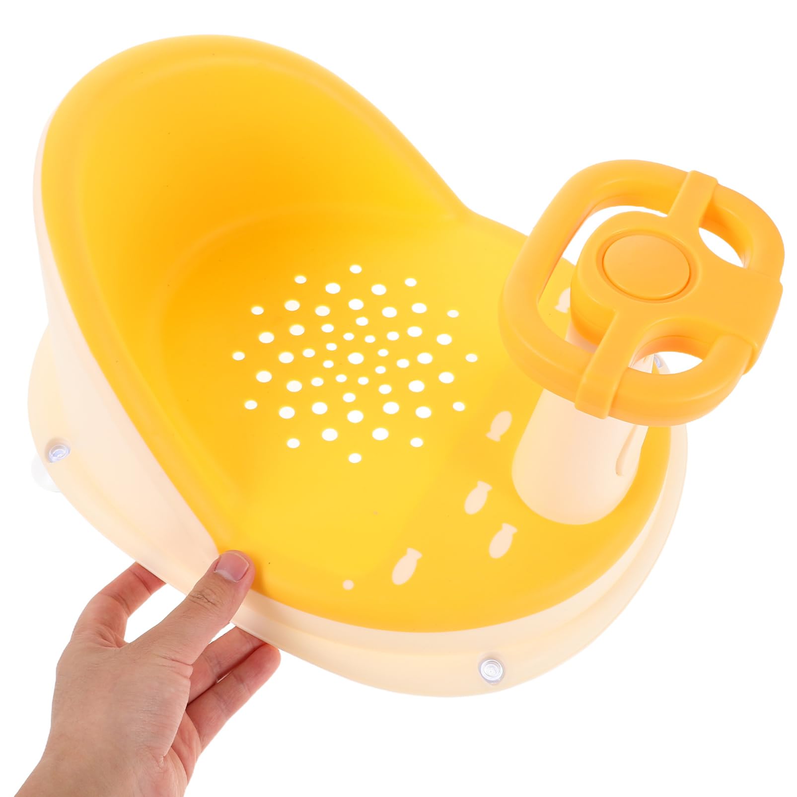 TOYANDONA Badewannensitz mit Saugnapf Rutschfester Sitzhilfe für Junge Mädchen und Kleinkinder Höhenverstellbar Kompaktes Design für Badewanne und Dusche