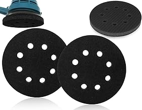 KAPSING 2 Pieces Sanding Discs Soft Pad Sponge Interface Pad 125mm Sanding Disc Protector Special Replacement Pads for Sanders (8 Holes)