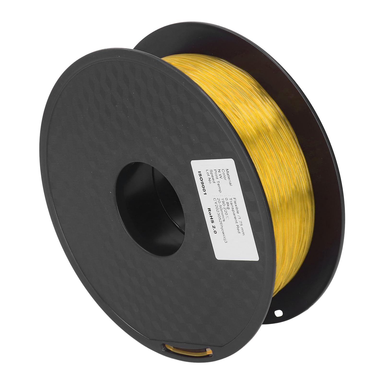 FLEXMAN Filament TPU, Szpula 1 Kg Wysoka Przepuszczalność Brak Bloku Koła Pasowego Filament do Drukarki 3D Miękki, Elastyczny Materiał Eksploatacyjny do Materiałów Eksploatacyjnych (Przejrzysty żółty)