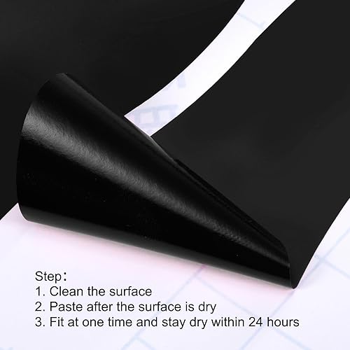 Miniatura 4 de PATIKIL Adhesivo de huellas de 6 x 2 pulgadas, 4 pares de PVC para suelo de zapatos pequeños para decoración de clase, guía de escaleras, color negro