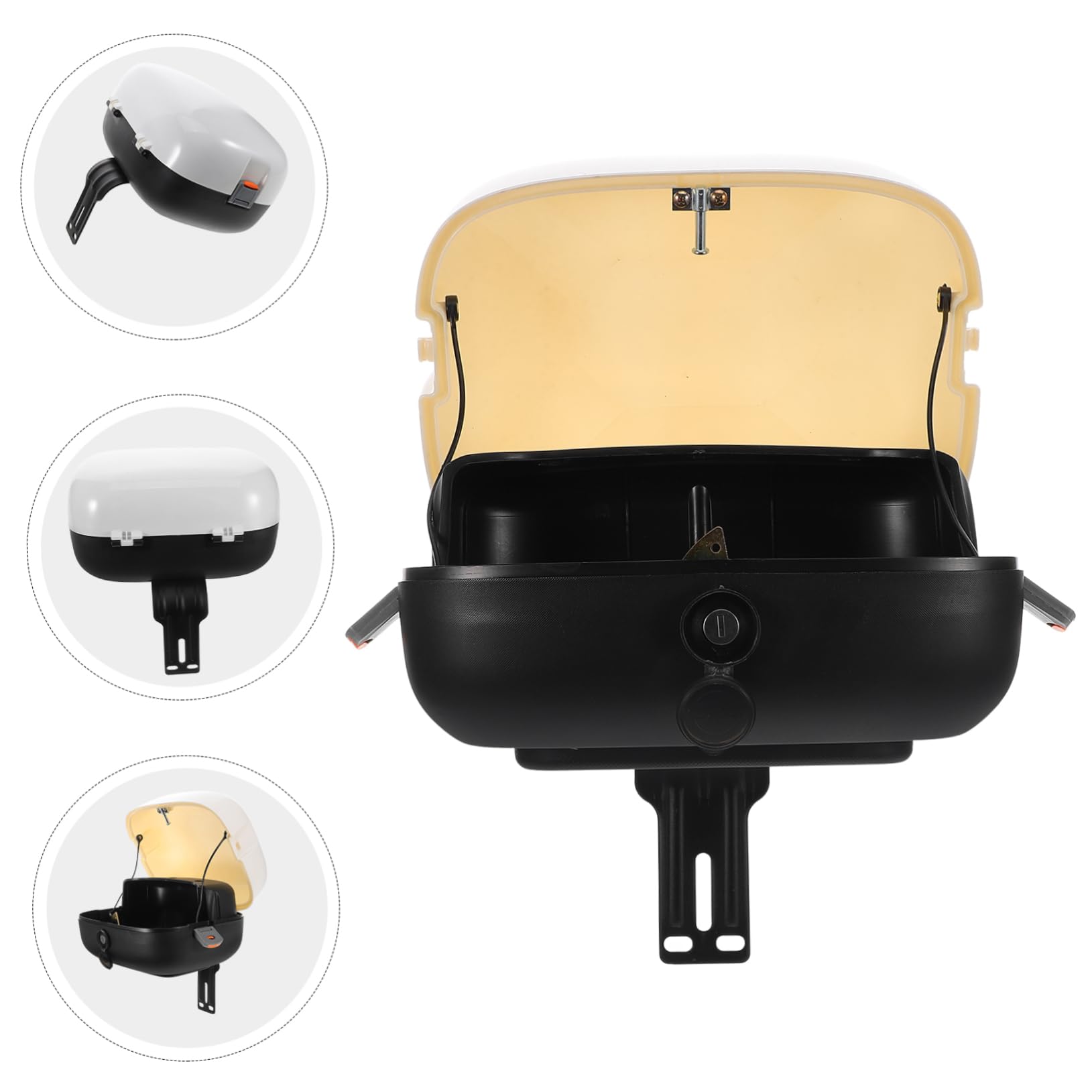 MAGICLULU Coffre Arrière De Étanche Top Case pour Scooter Électrique Coffre De Rangement pour Et Blanc
