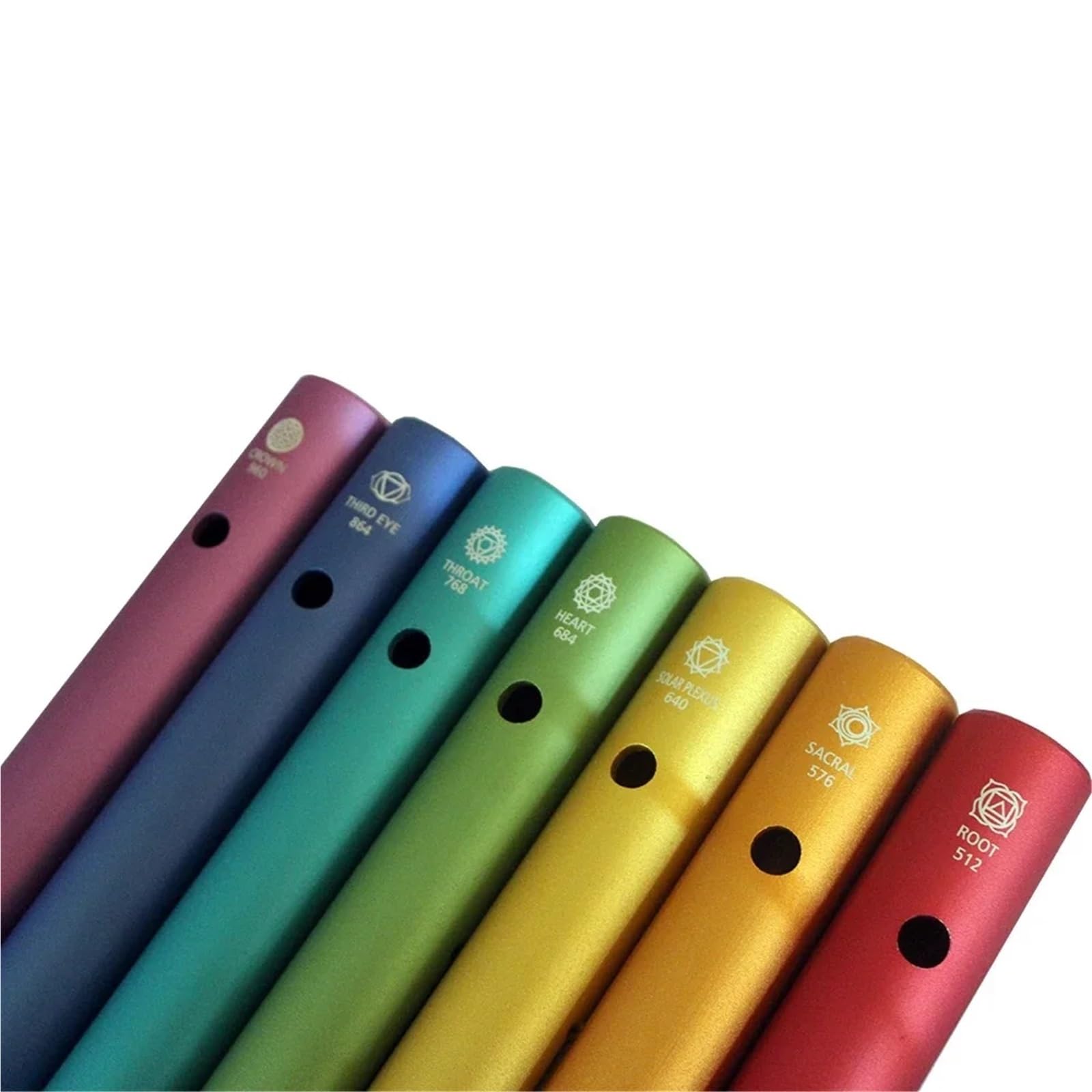 Conjunto de Pedales Wah Wah Tubos de metal Wah, juego completo 7 chakras, afinación 512-960 Hz, instrumento meditación y sanación sonora percusión(640HZ)