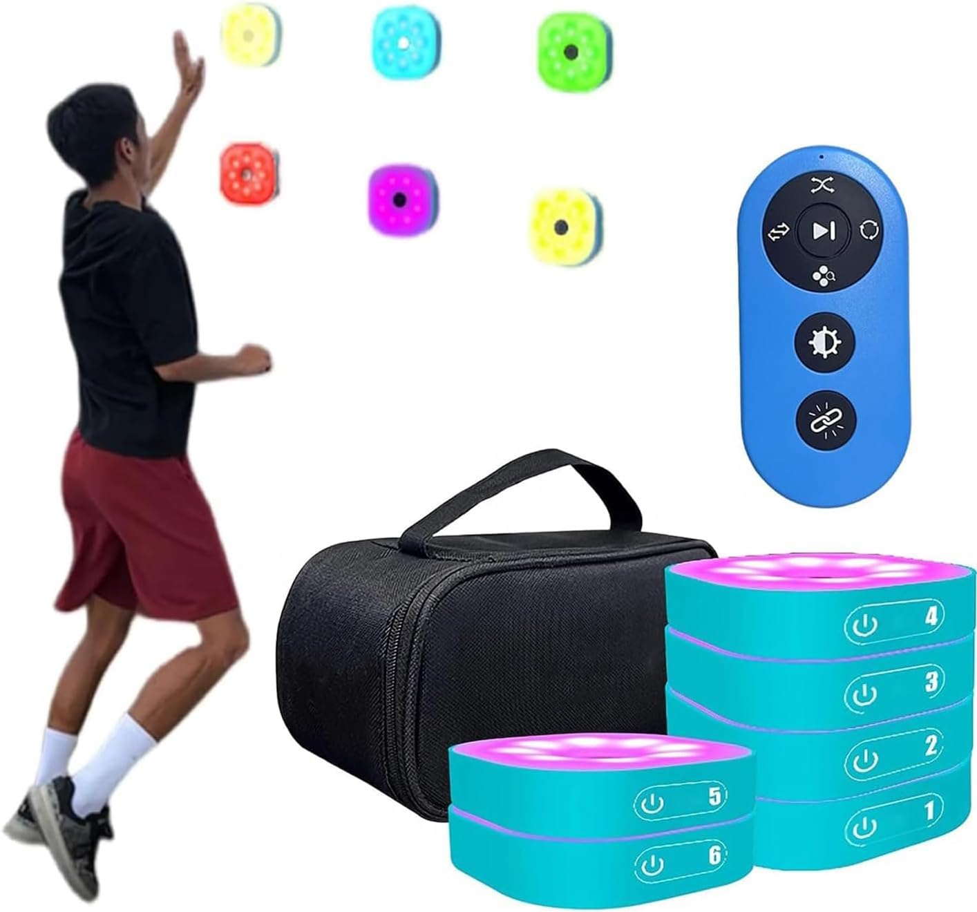 Reaction Training Equipment with Light System for Speed and Coordination Enhancement in Sports Training