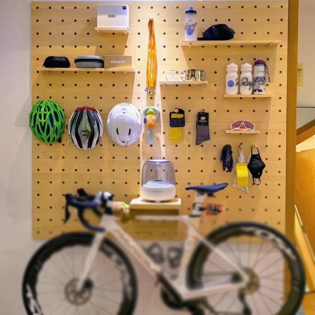 Modular Pegboard Combination Kit - Wall Organizer & Display Panel for Bedroom, Office, Home - Includes Accessories - Natural Finish, 23.62"x31.49" - Versatile Hanging Solution