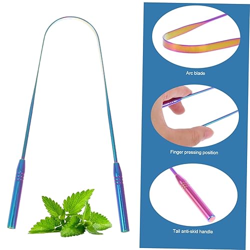 Miniatura 8 de 1 juego de cepillo de lengua y raspador de dientes para herramienta universal raspador de lengua para adultos, raspador de lengua para cuidado