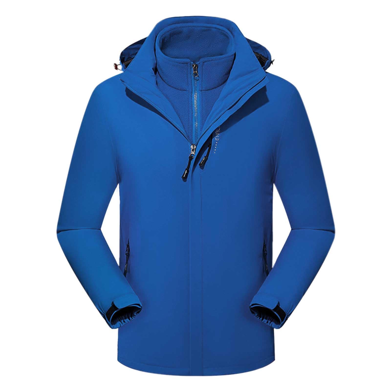 Chaqueta Deportiva Hombre Detalles Reflectantes - Chaqueta Trench Deporte Chubasquero Cortaviento Transpirable Waterproof Reutilizable Cortaviento Ligero con Cremallera - Impermeable con Capucha