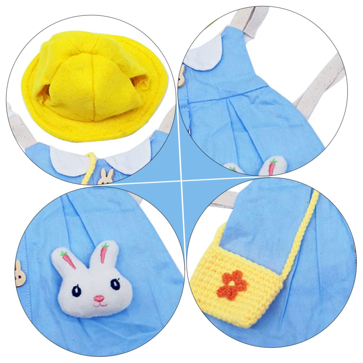 Housoutil 2sets Costumi Per Coniglietto Con Pettorina e Guinzaglio Abbigliamento Per Animali Domestici Adatto Per Festa e Uso Quotidiano Design Unico e Comodo Per Passeggiate All Aperto