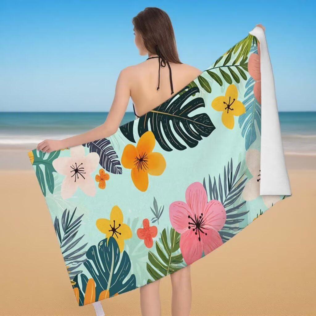 Telo Mare XXL 220x100cm/35x70cm, 2 Set Telo Mare Microfibra Blu Asciugamano Palestra Uomo, Antisabbia, Leggero, Asciugatura Rapida, Teli da Spiaggia Grandi Accessori per Camping Natation Palestra I-49