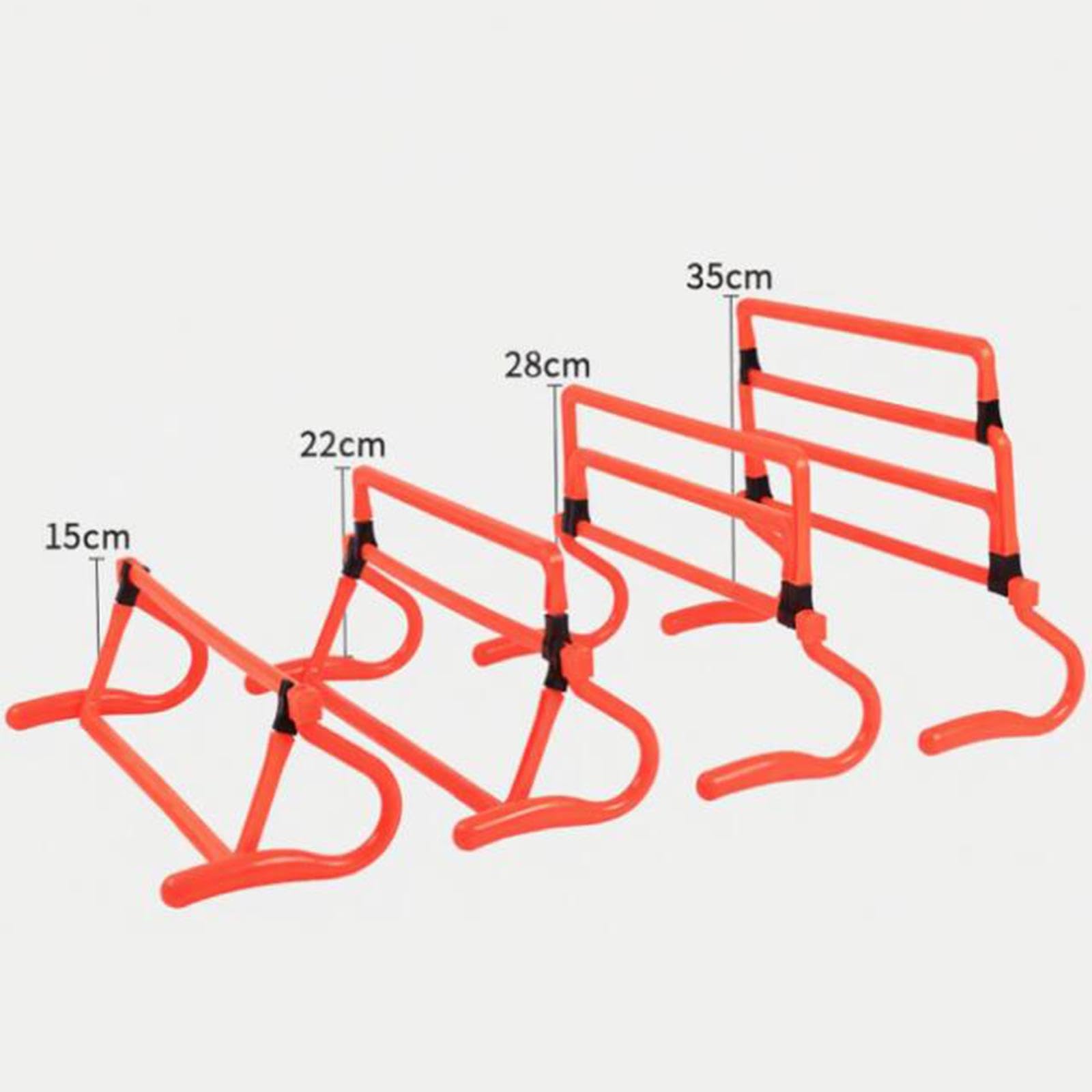 5 Pièces Haies D'Agilité Matériel de Obstacles Athlétiques Équipement de Force Barrières D'Entraînement en PVC Robuste Approprié pour La Prép, Rouge